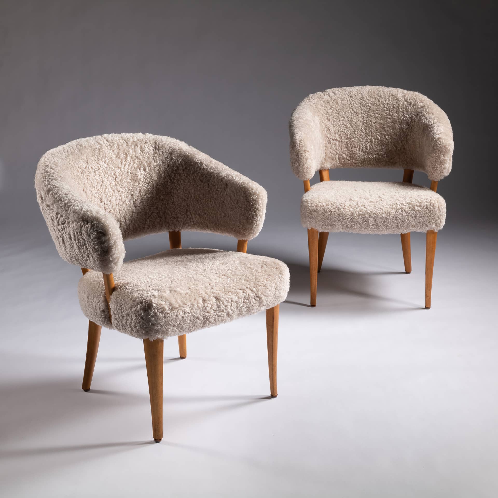 Lata Greven pair of armchairs by Carl Malmsten