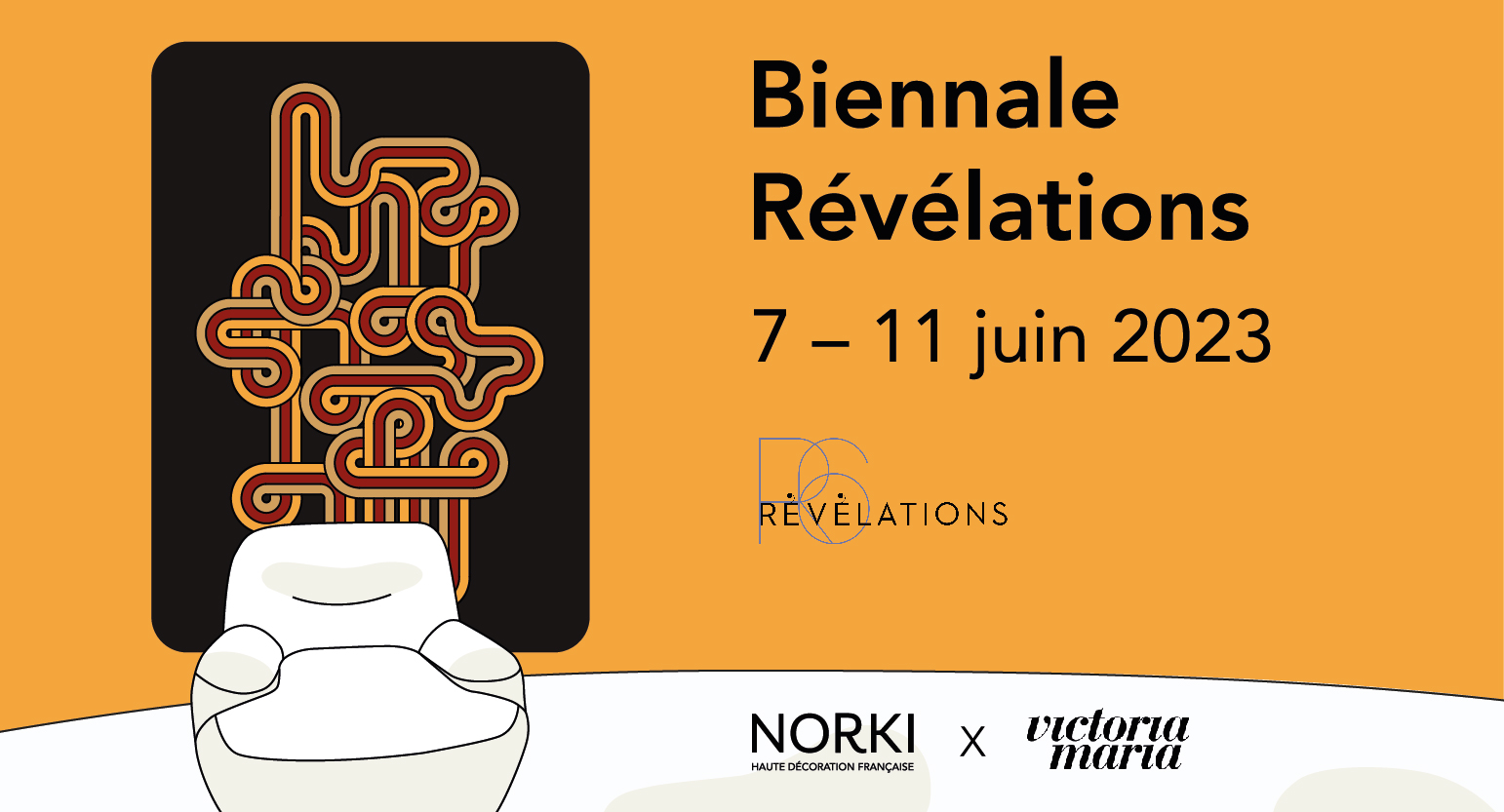 Retrouver Norki sur la Biennale Révélations 2023 du 7 au 11 juin, stand F5
