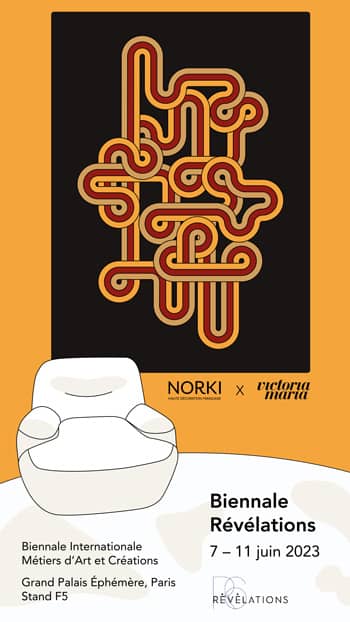 Norki sera sur la Biennale Révélations à Paris du 7 au 11 juin 2023 stand F5. 